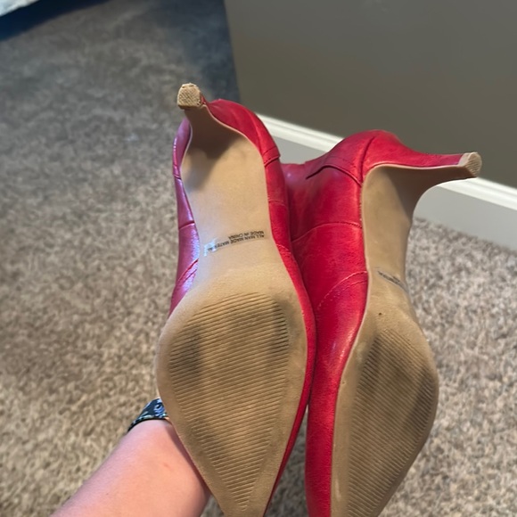 Dolce Vita Red Heeled Boots - Picture 7 of 14